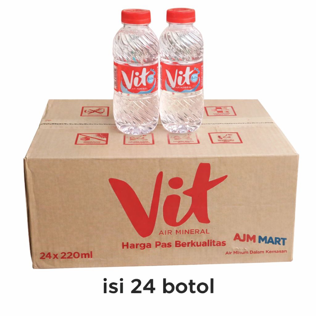 Jual Vit Air Mineral Botol 220ml Karton Isi 24 Botol Air Minum Kemasan ...