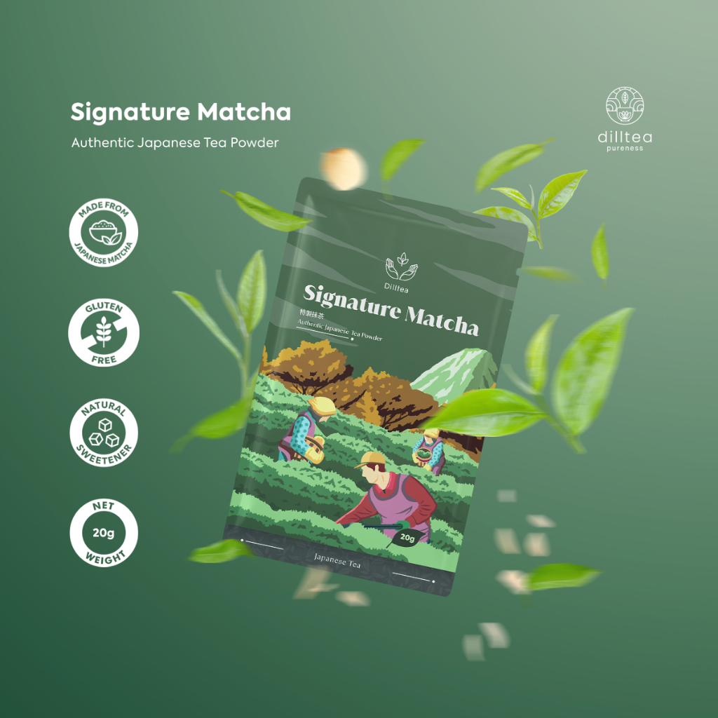 Jual DILLTEA Signature Matcha Powder sachet 20gr | Shopee Indonesia