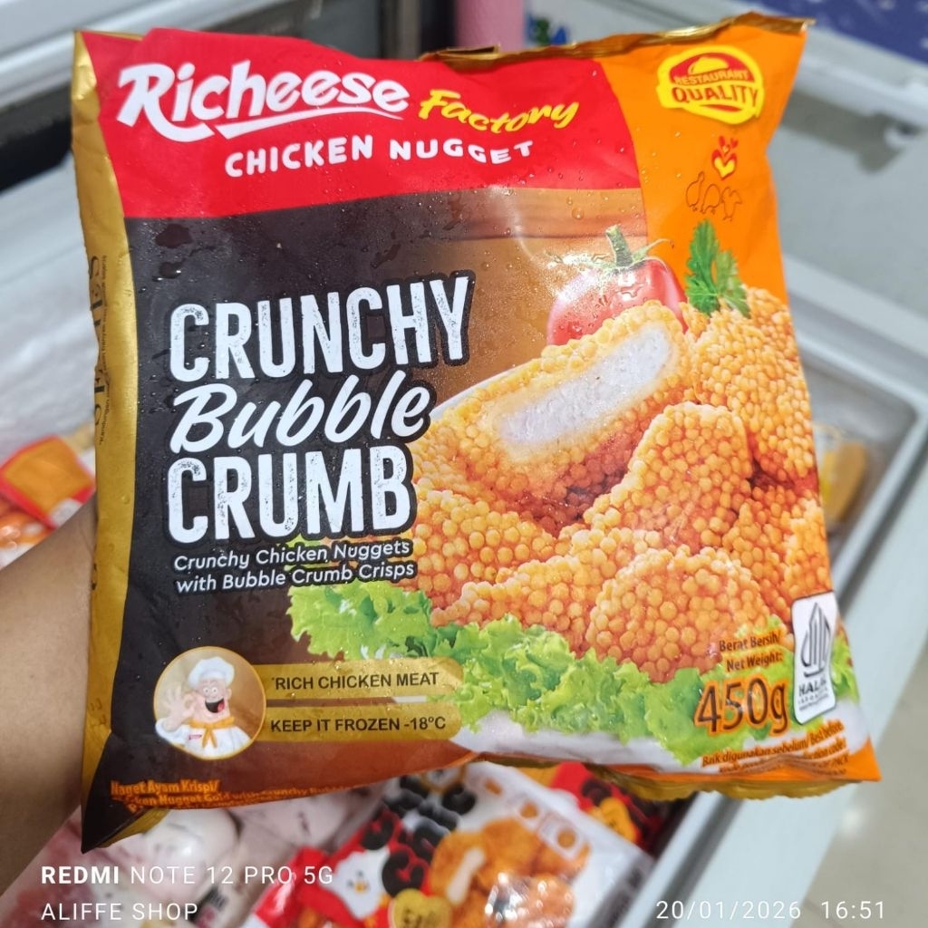 Jual Richeese Nugget Crispy Bubble – Nugget Ayam Crispy Frozen Food ...