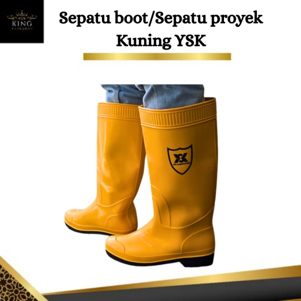 Jual Safety Boot Kuning/Sepatu Proyek Kuning | Shopee Indonesia
