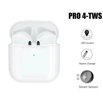 TWS Pro 4 Headset Bluetooth With Mic Smart Touch Control Earphone Bluetooth HiFi Stereo Tahan