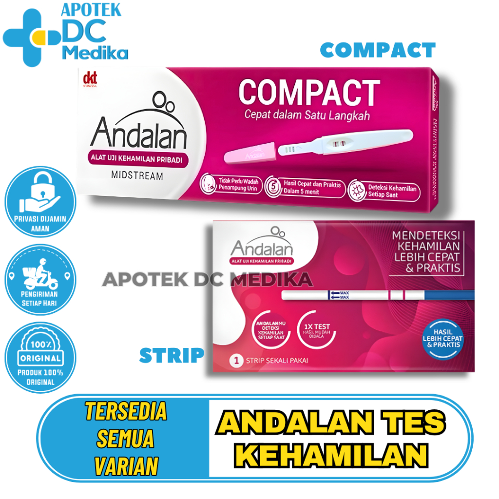 Jual Andalan Testpack Semua Varian Strip Compact Midstream Pregnancy ...