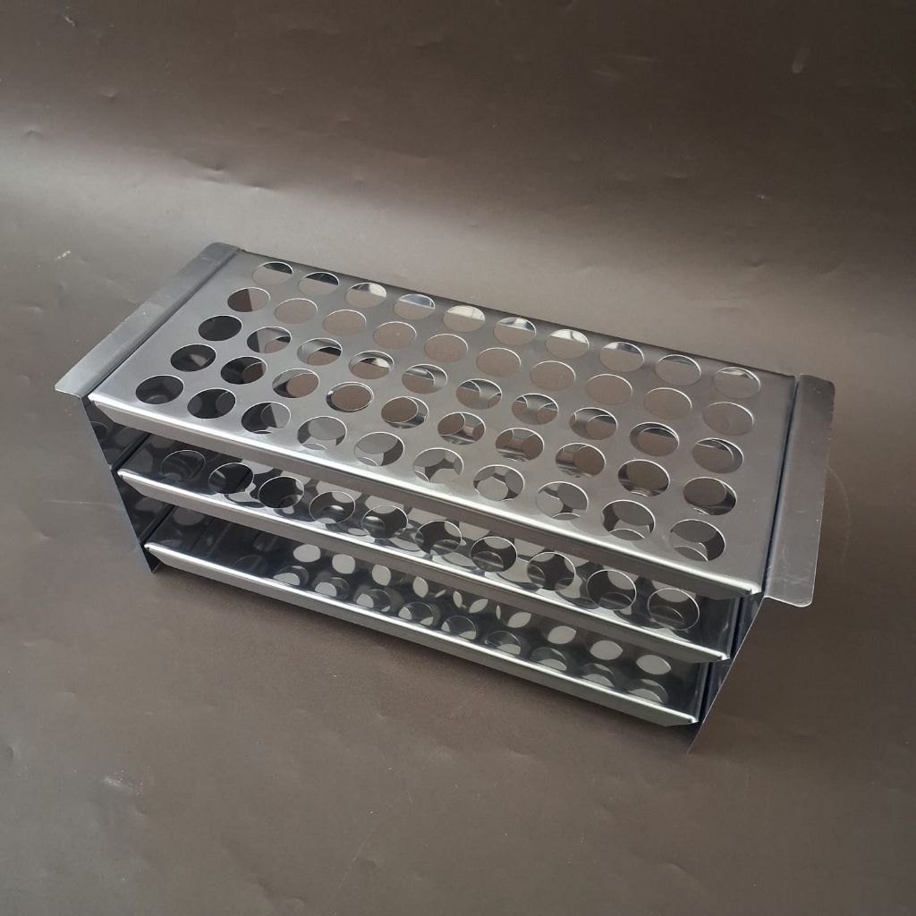 Jual Rak Tabung Reaksi Stainless 18mm 50 Lubang | Shopee Indonesia