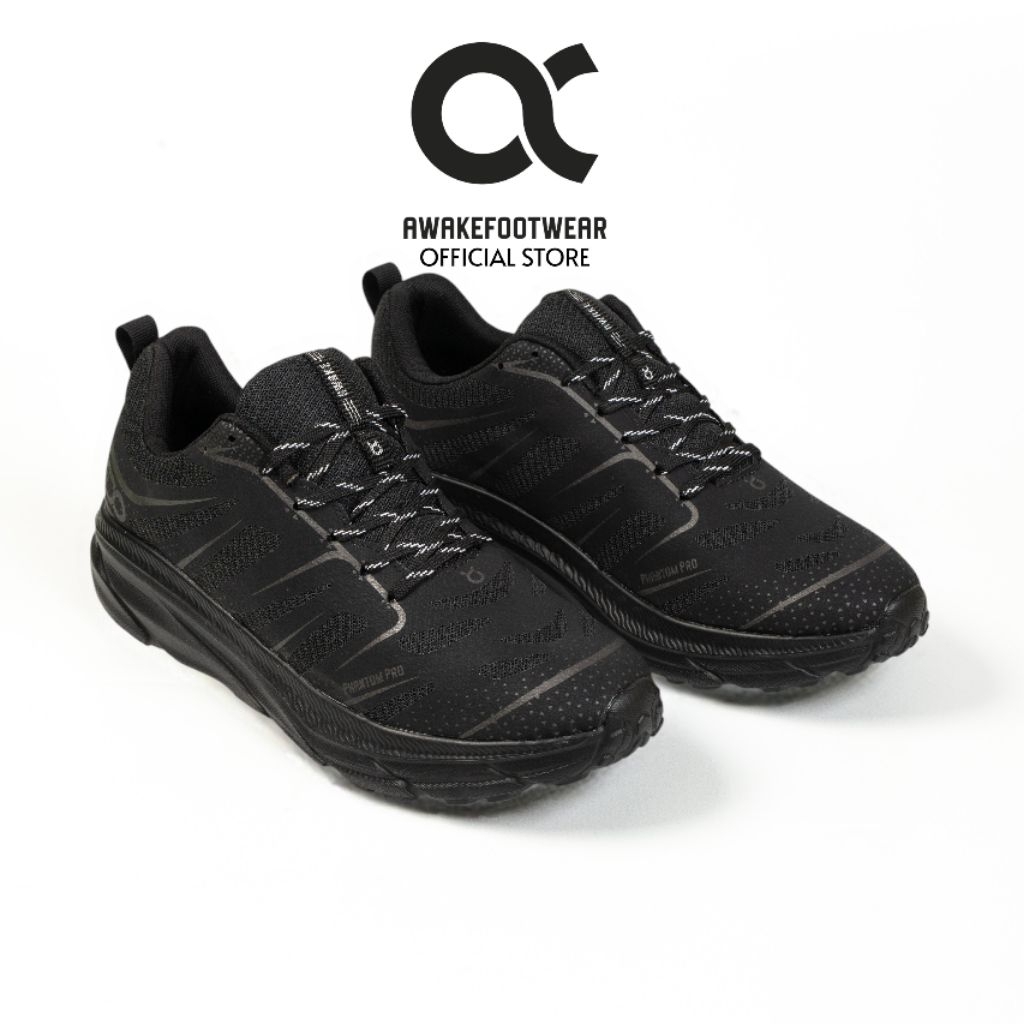 Jual Sepatu Lari Running Awake PHANTOM HITAM Olahraga Ringan Sekolah ...
