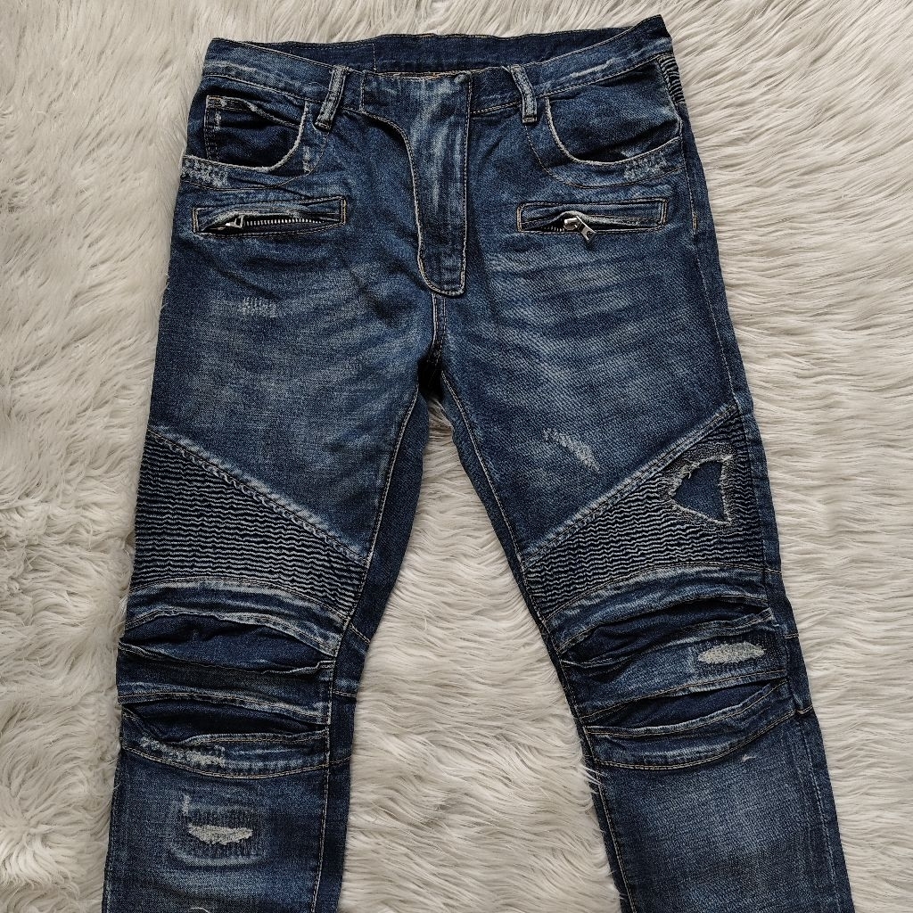 Balmain Zip Biker Denim size 31 
