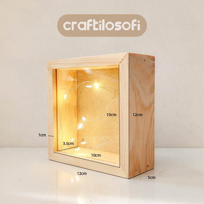 Jual Bingkai Frame Kayu 3D LED SLIDING Akrilik 3.5cm | Kotak Kayu ...
