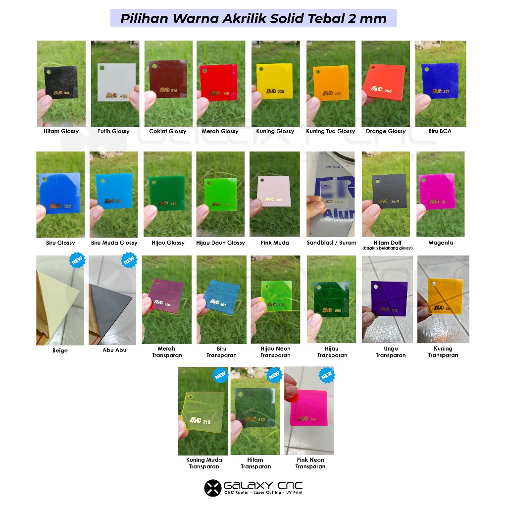 Jual Kotak A4 / A5 Akrilik warna solid, translucent / Warna Transparan ...