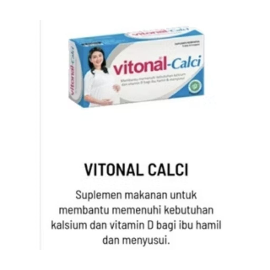 Jual VITONAL CALSI KALSIUM 1 box isi 30 tablet. exp januari 2027 ...