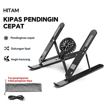 Laptop Stand Holder Laptop Cooling Pad Laptop Pendingin Portabel Pendingin Aluminium 7 Tingkat