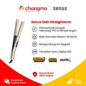 Senus Hair Straightener Catokan Rambut Ion Negatif LED Plat Keramik PTC Auto Off 30 Menit