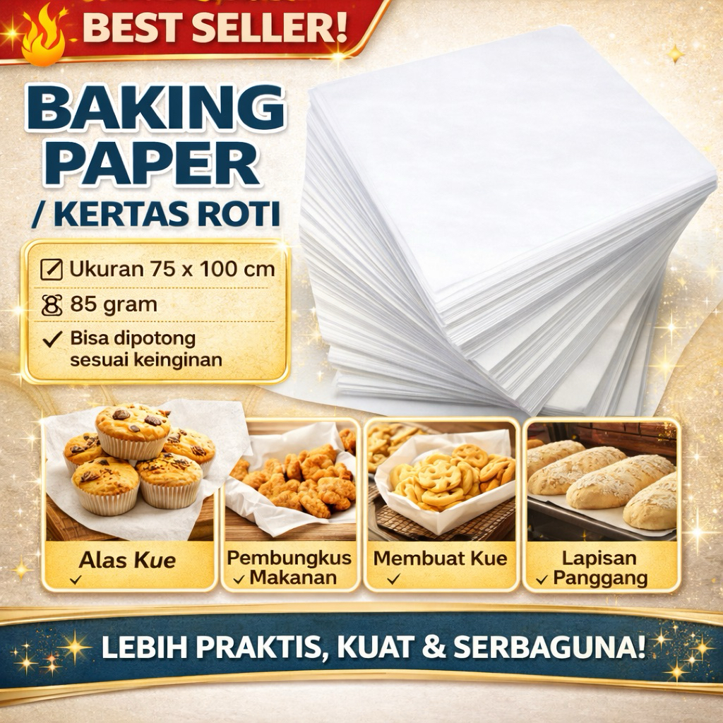 Jual kertas roti baking paper ukuran besar 75x100cm | Shopee Indonesia