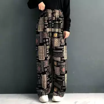Celana Kulot Wanita Hommy Motif Rayon Viscos Adem Jatuh Muat BB 30–80kg (M–XXL) Nyaman Dipakai