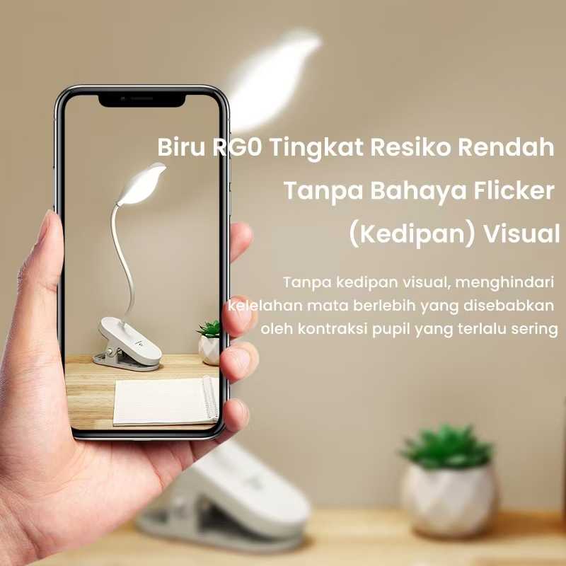 Jual TOUITECH Lampu Meja Klip Buru LED 360° Fleksibel dengan Remote ...
