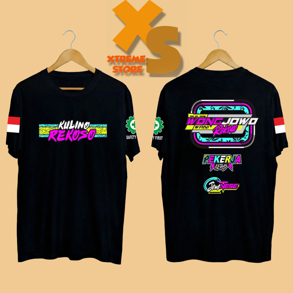 Jual // KAOS DISTRO PRIA DTF KULINO REKOSO PEKERJA KERAS // XTREME ...