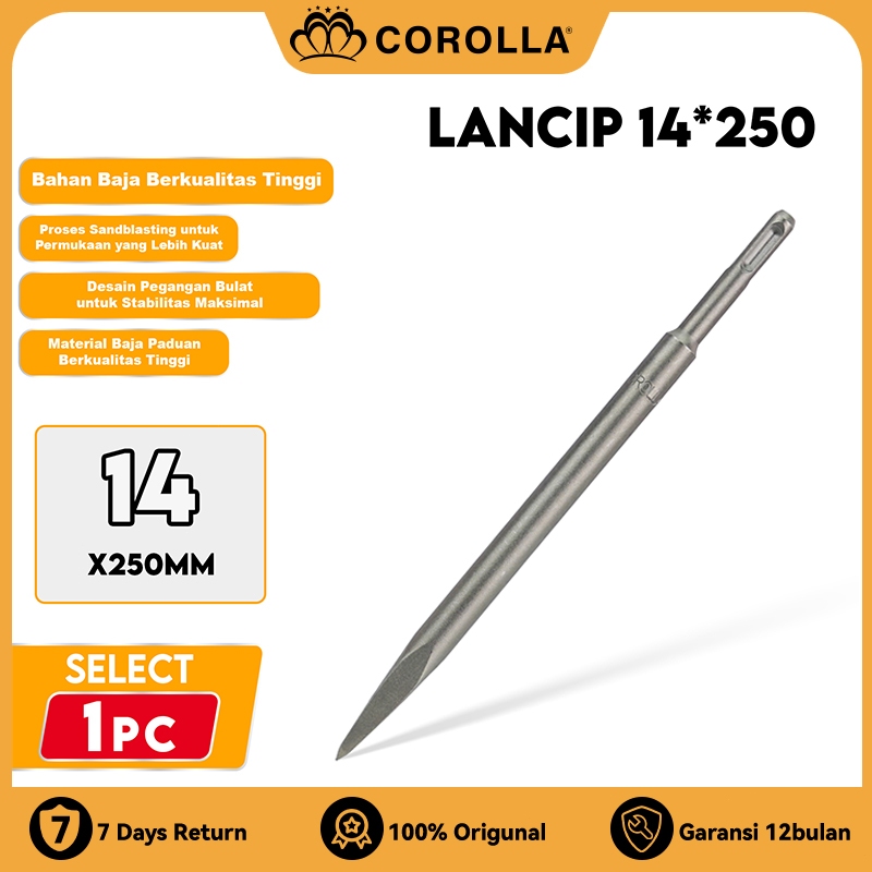 Jual COROLLA Mata Bor Pahat Beton 14mm x 250mm / 17mm x 250mm Lancip ...
