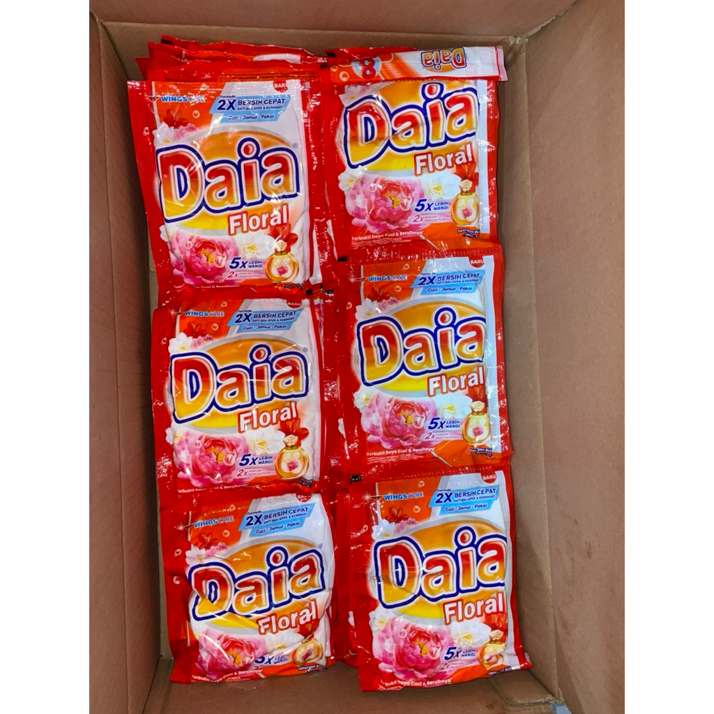 Jual Daia Deterjen Bubuk Renceng Isi 6 Sachet - Wangi Tahan Lama ...