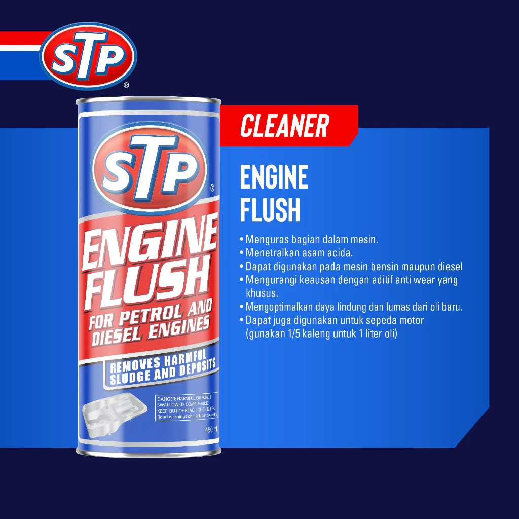 Jual STP Engine Flush 450 ml Pembersih untuk Ganti Oli Mobil/Motor Bisa ...