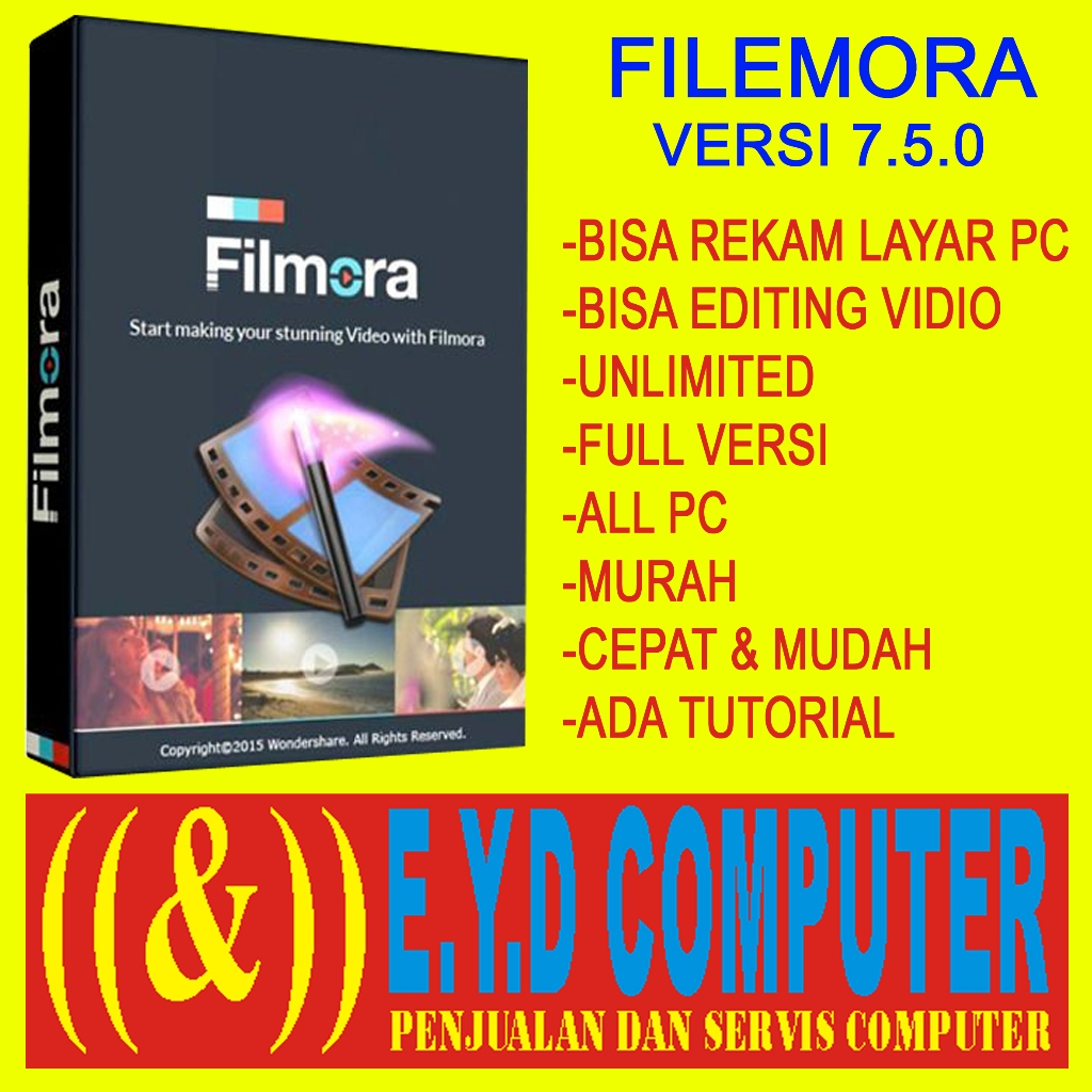 Jual PROGRAM FILMORA V 7.5.0 SOFTWARE EDIT VIDEO KEREN DAN REKAM LAYAR ...