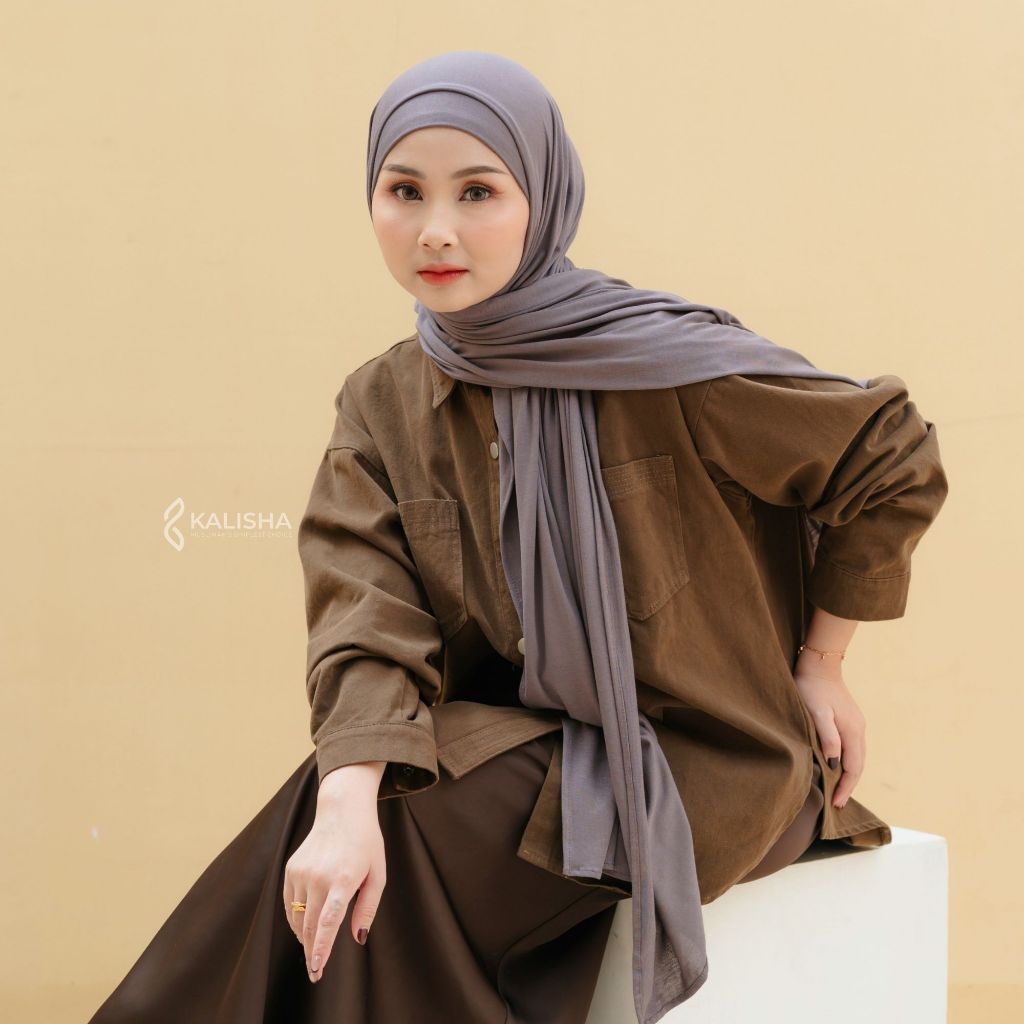 Kalisha X Mima Tarra Pashmina Inner Oval Bahan Viscose Rayon