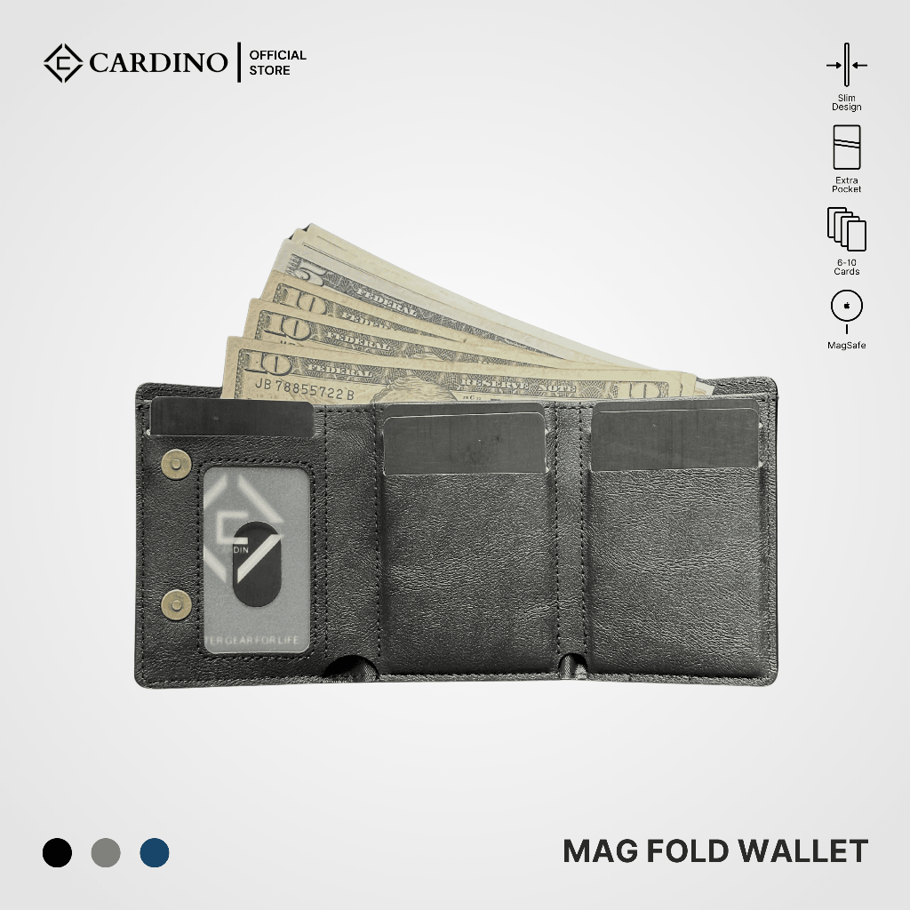 Jual Cardino Mag Fold Wallet | Card Holder Magsafe RFID Dompet Kartu ...