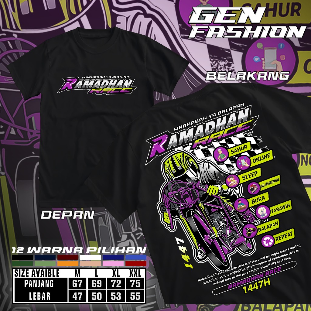 Jual Kaos Ramadhan Race 2026 Marhaban Ya Balapan Drag Bike Baju Ramadan ...