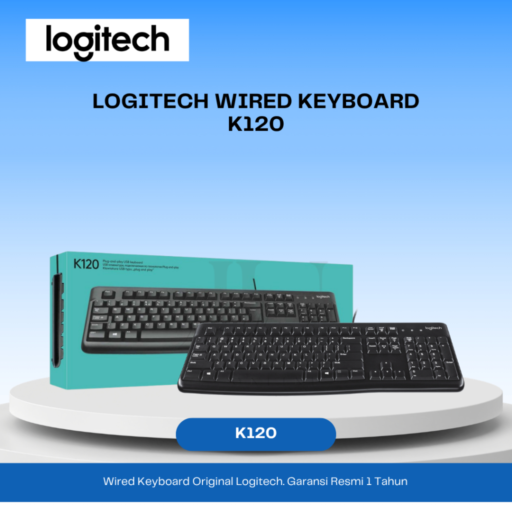 Jual LOGITECH Wired Keyboard K120 USB | Shopee Indonesia