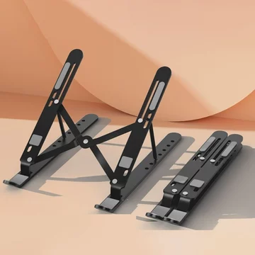 Stand Laptop Pendingin Aluminium Dengan Kipas Turbo Rotasi 360° Derajat Biaxial Kuat Stabil