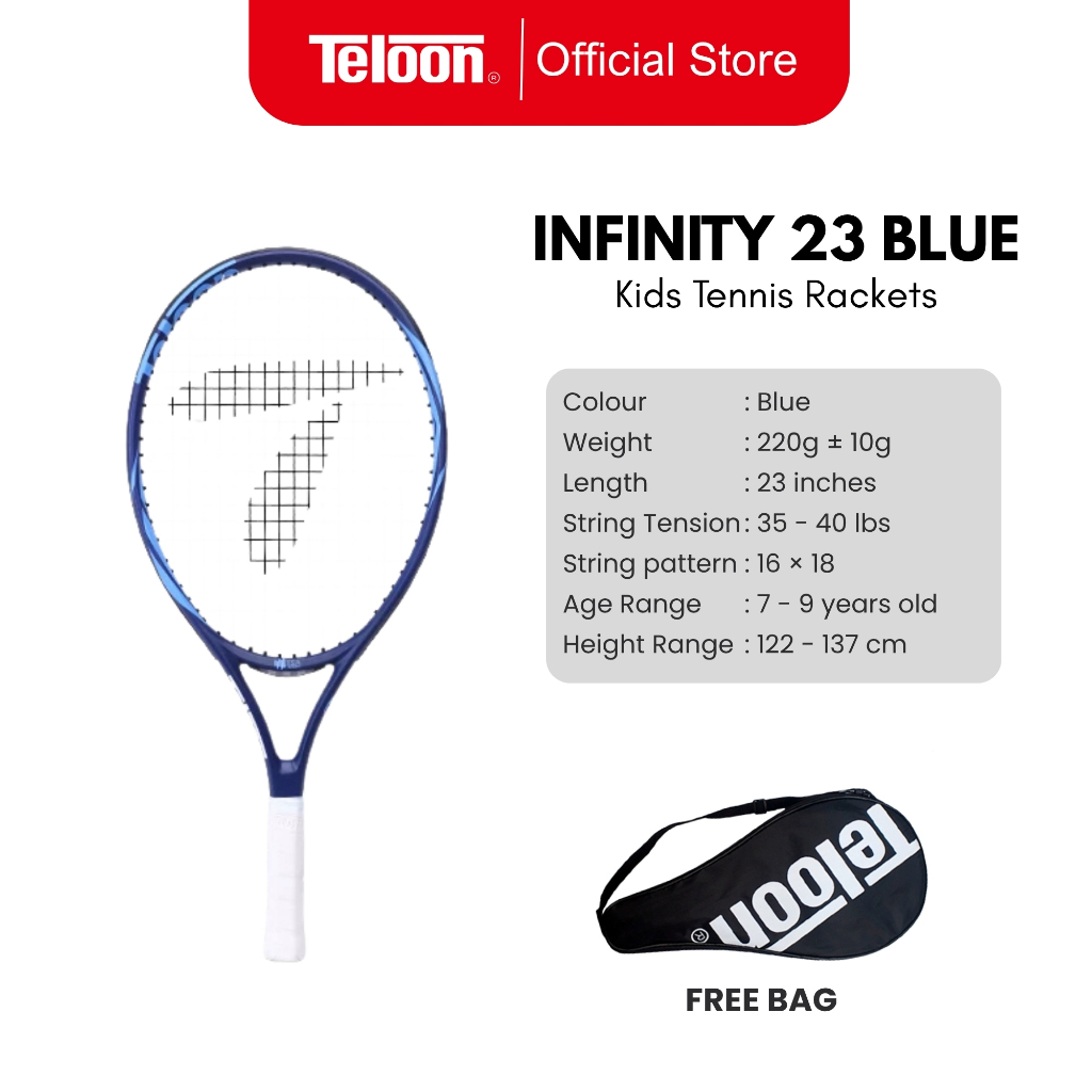 Jual Teloon Raket Tenis Anak 23 Inch Orange & Infinity Blue - Junior ...