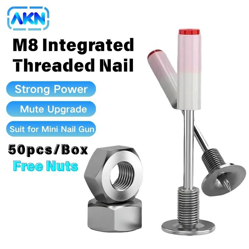 Jual Threaded Nail For Nail Gun M8 Mini Rivet Paku Tembak Ramset 7.3mm ...