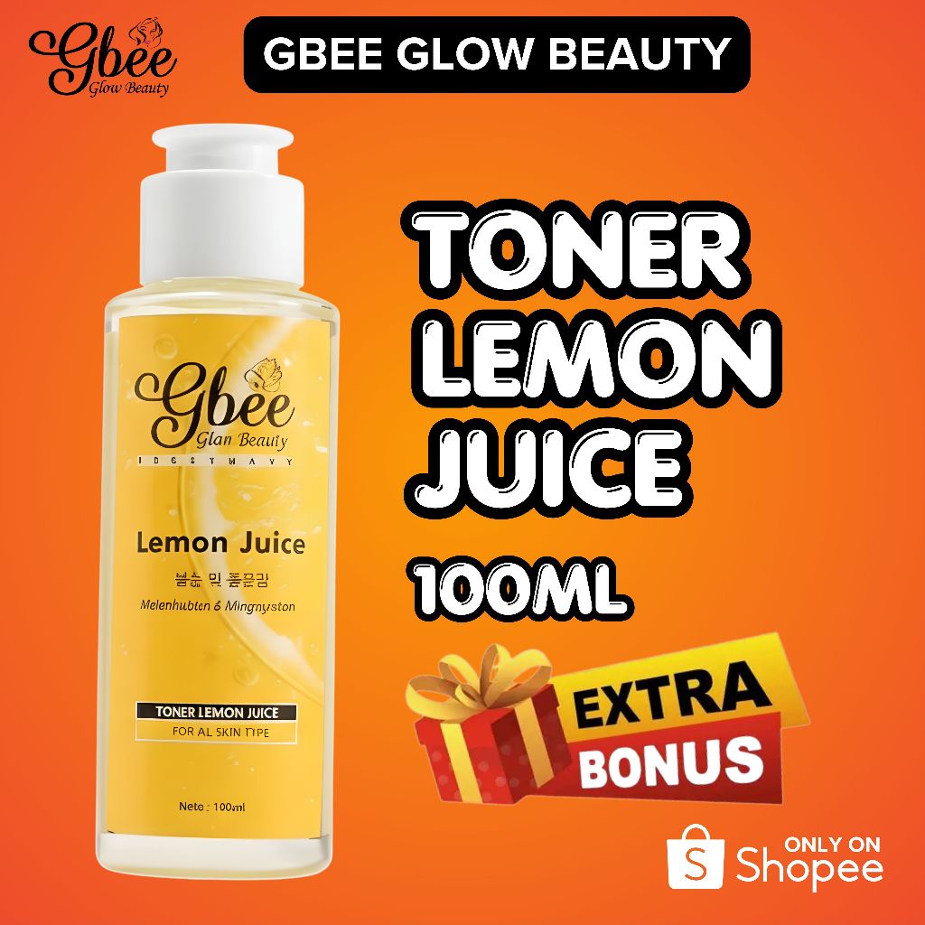 Jual Gbee Glow Toner Lemon Juice 100ml BPOM Penyegar Wajah Segar ...