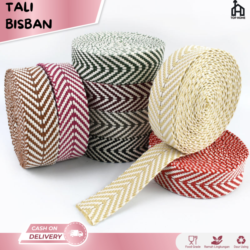 Jual Tali Bisban Pelipit / Tali Webbing Pelipit / Tali Bisban Motif ...