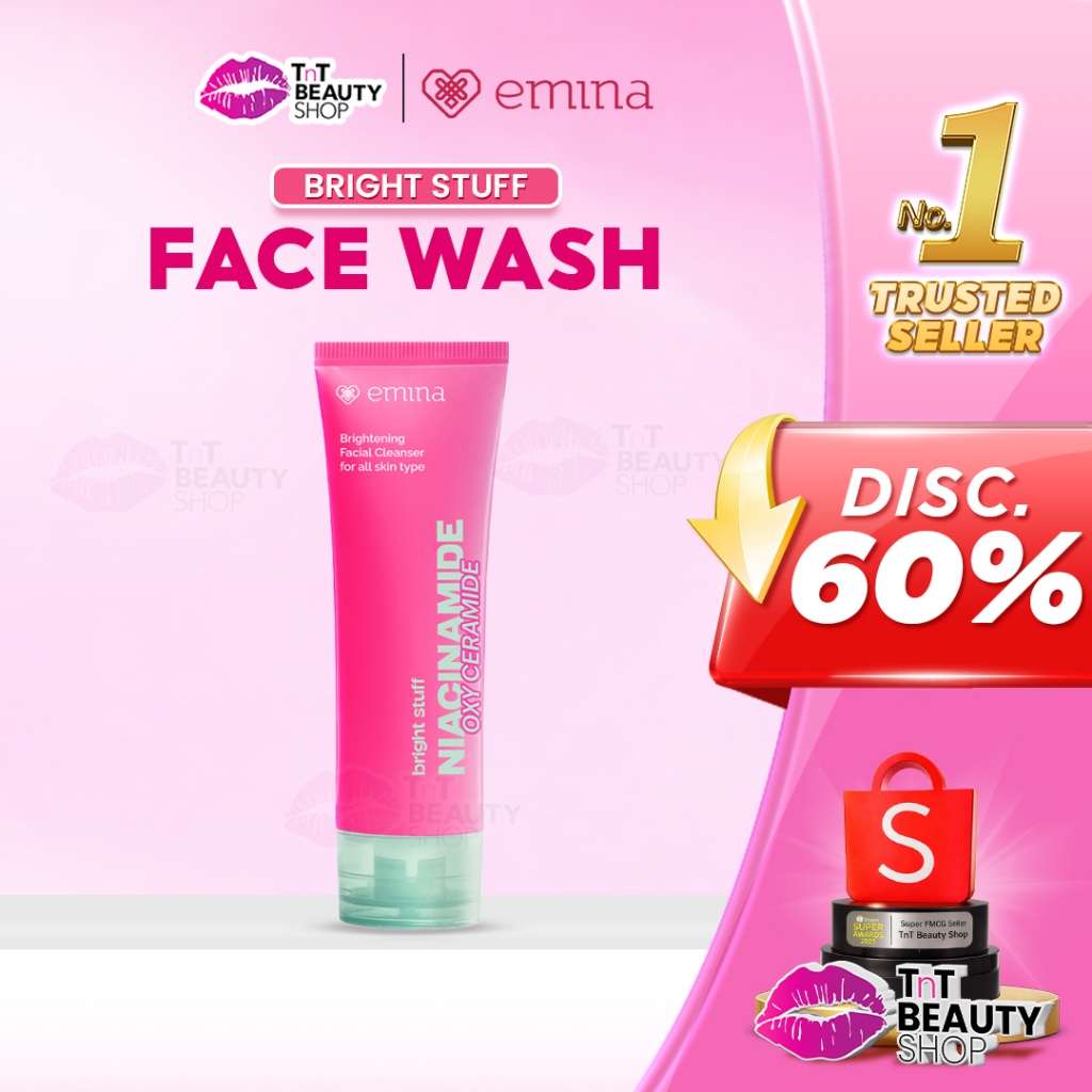 Emina Bright Stuff Face Wash - Sabun Muka Cerah Glowing Anti Kusam | TnT Beauty Shop