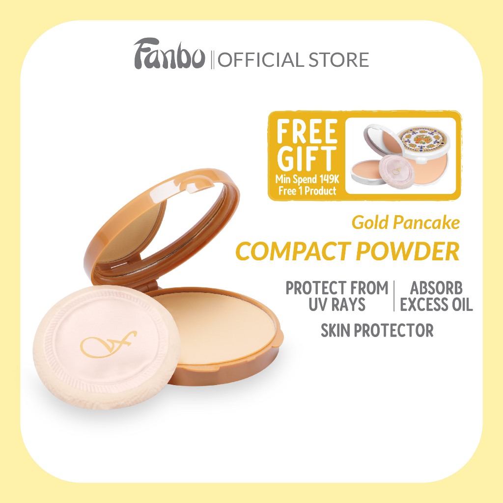 Jual Fanbo Gold Pancake Compact Powder (DP1) - Bedak Padat - Zink Oxide ...