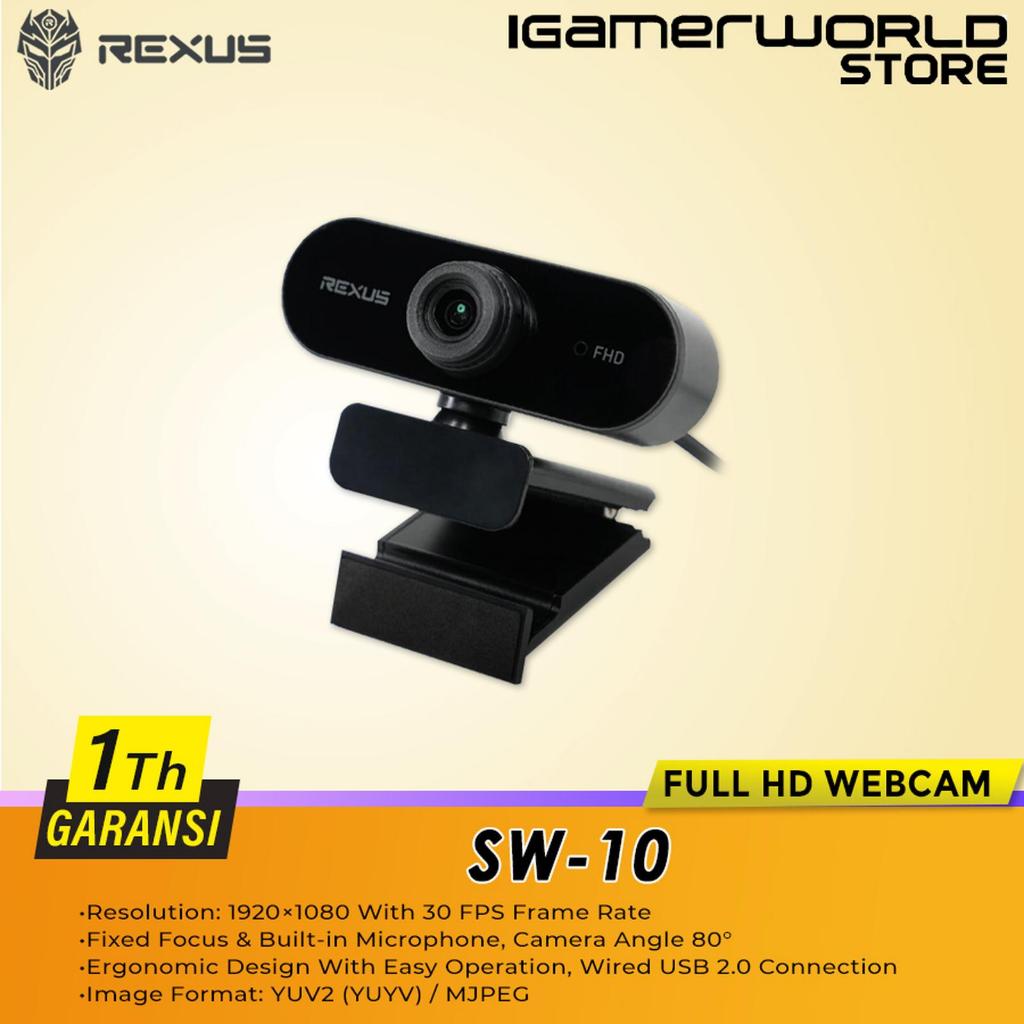 Jual Rexus SW10 / SW-10 Webcam Full HD 1080p 30FPS USB Plug and Play ...