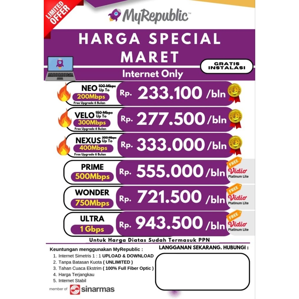 Jual MyRepublic | Shopee Indonesia