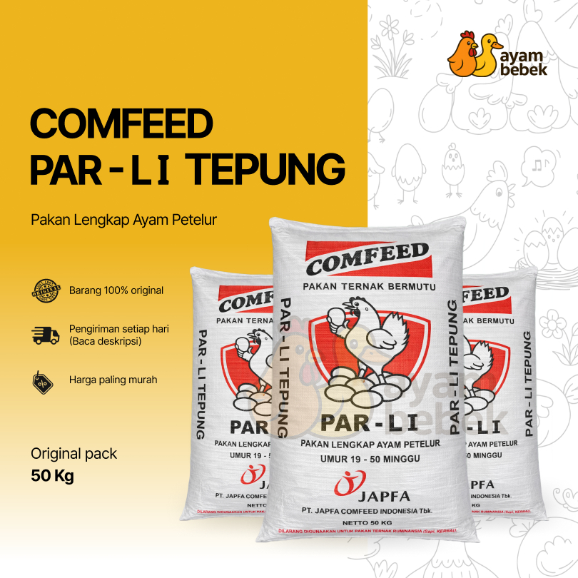 Jual Comfeed PAR-L1 TEPUNG - Pakan Lengkap Ayam Petelur Umur 19–50 ...