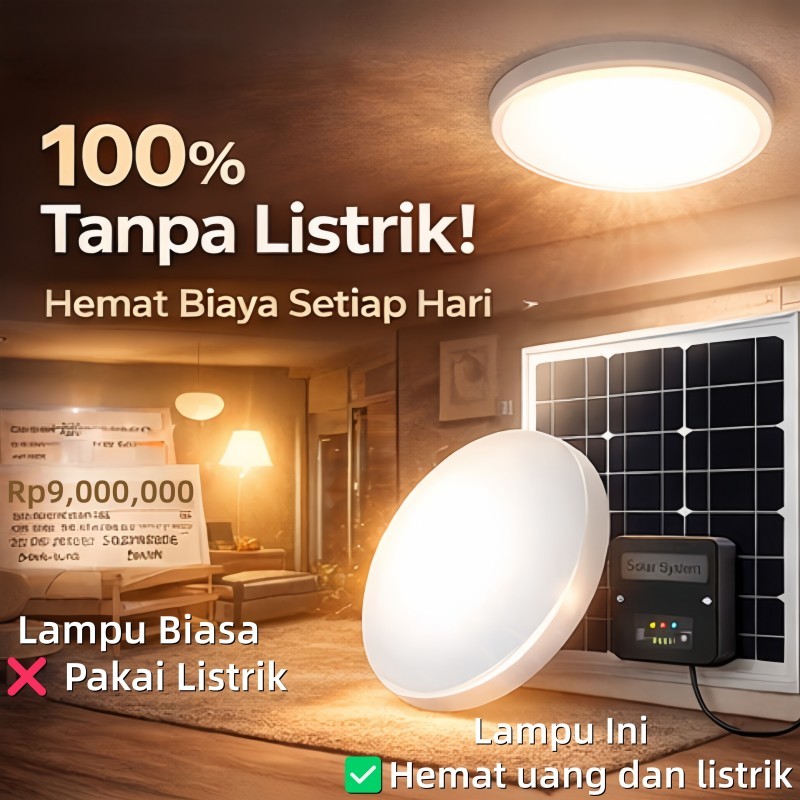 Jual FLUA YZQ-SSCL Lampu Plafon Tenaga Surya Solar Ceiling Light IP65 ...