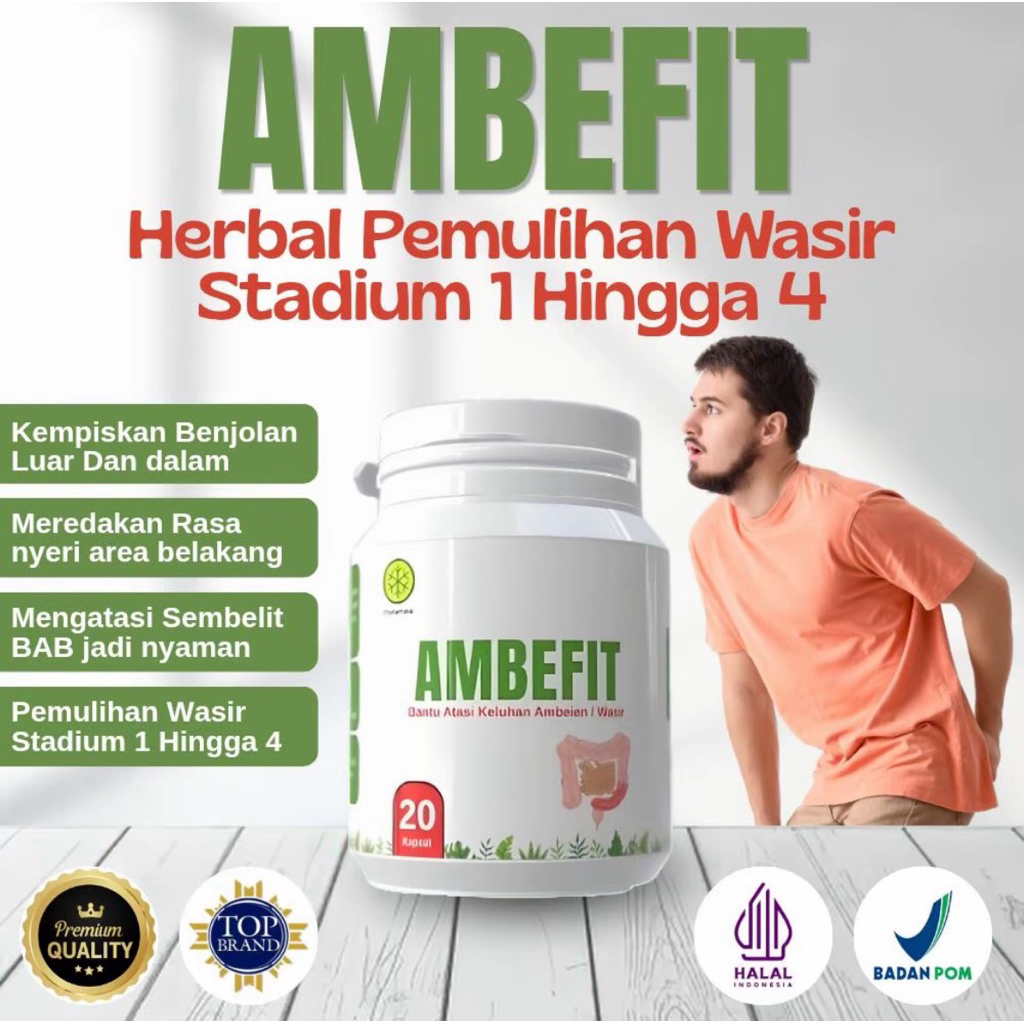AMBEFIT MENGEMPESKAN BENJOLAN WASIR AMBEIEN / OBAT HERBAL AMBEIEN