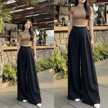 Lavie Pants Culote Palazzo Highwaist Celana Panjang Wanita Celana Fashion Muslim Wanita Celana