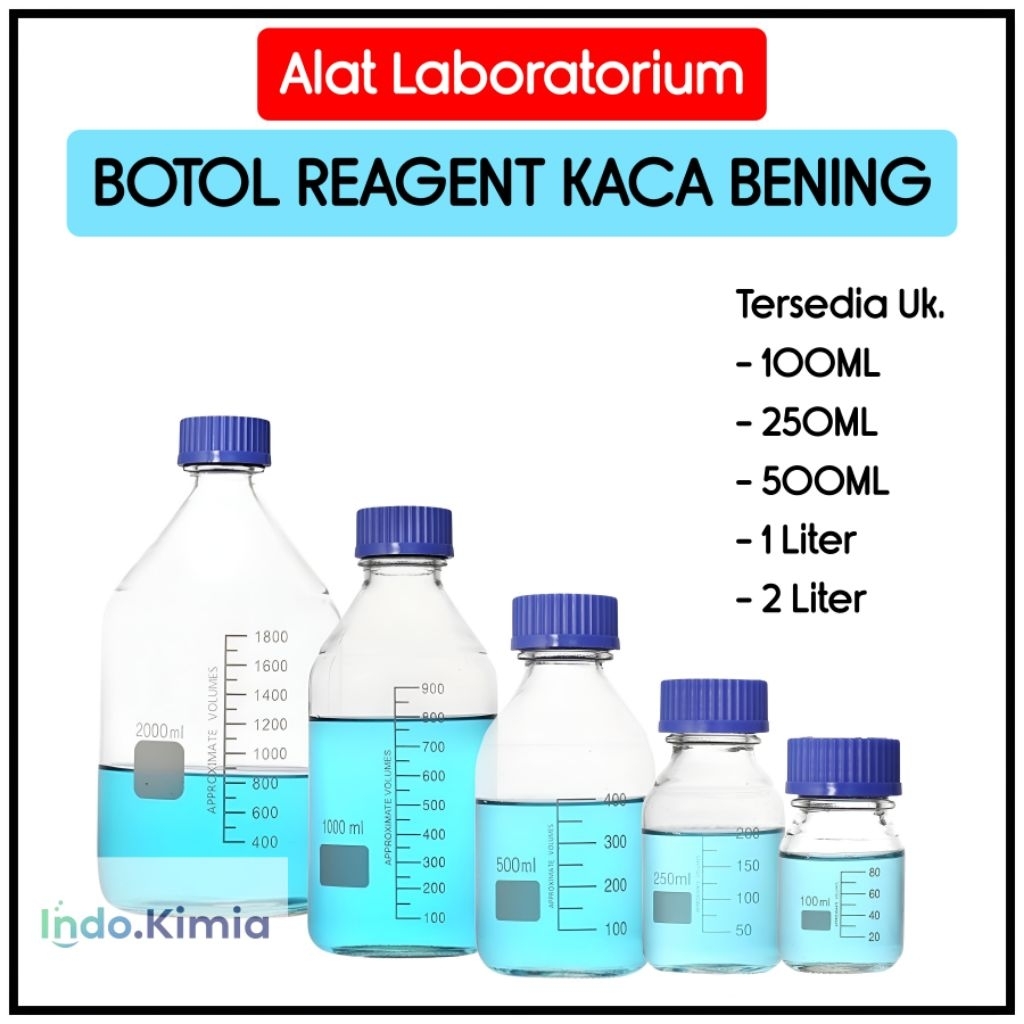 Jual BOTOL LABORATORIUM BENING 100ML, 250ML, 500ML, 1LITER / BOTOL ...