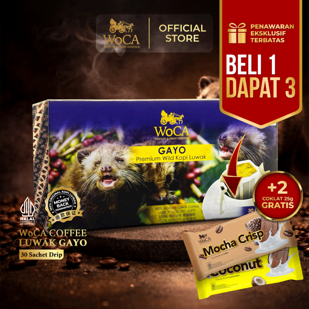 Jual WoCA Kopi Luwak Gayo 30 SD | Shopee Indonesia