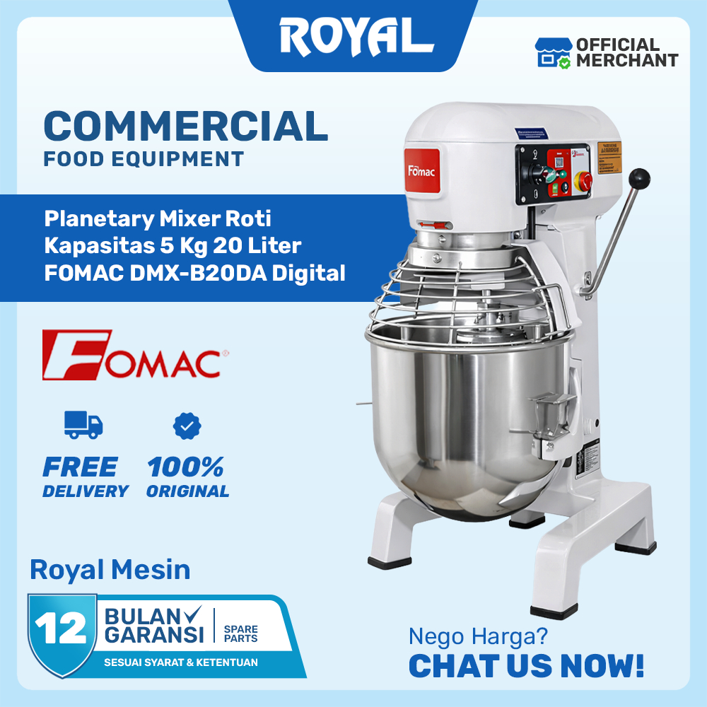 Jual FOMAC Planetary Dough Mixer Roti Kapasitas 5 Kg 20 Liter Adonan ...