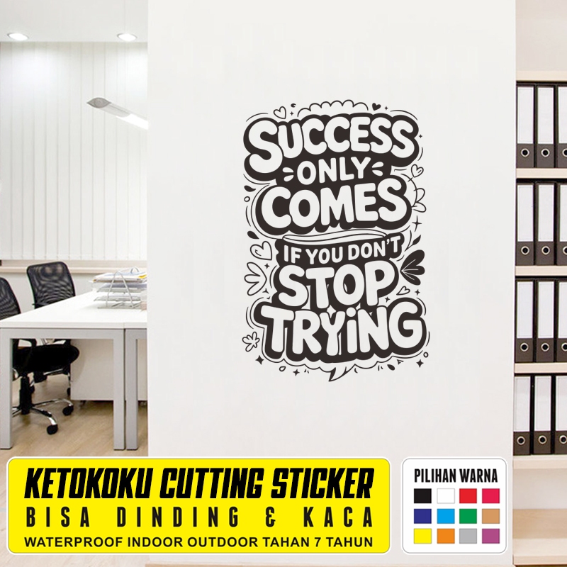 Jual Stiker Quotes Kata Motivasi Sukses Dinding dan Kaca Cafe Kantor ...