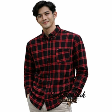 Kemeja Flanel Pria Lengan Panjang Distro Fanel Motip Kotak