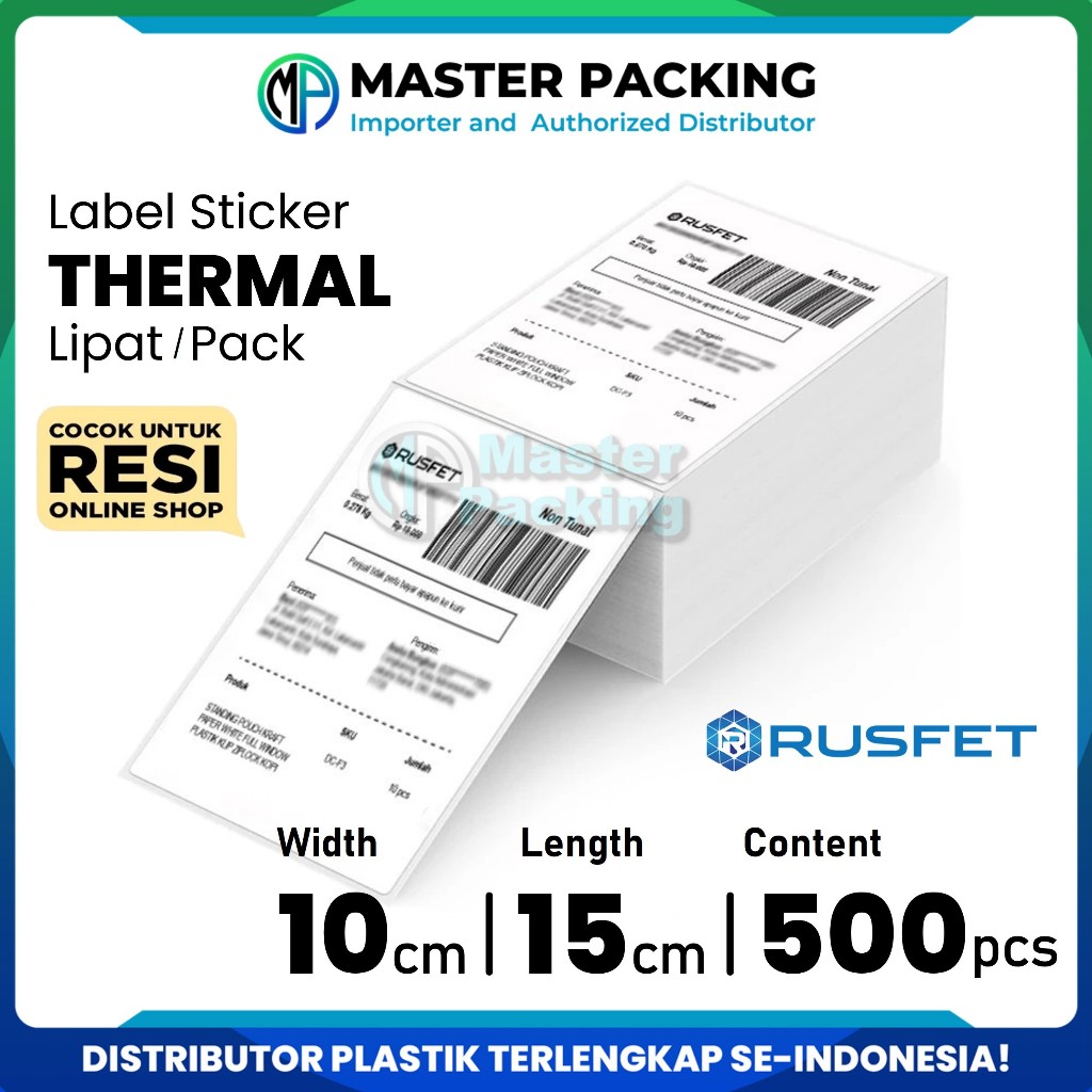 Jual Kertas Stiker Label Termal / Paper Thermal Sticker Untuk Resi ...