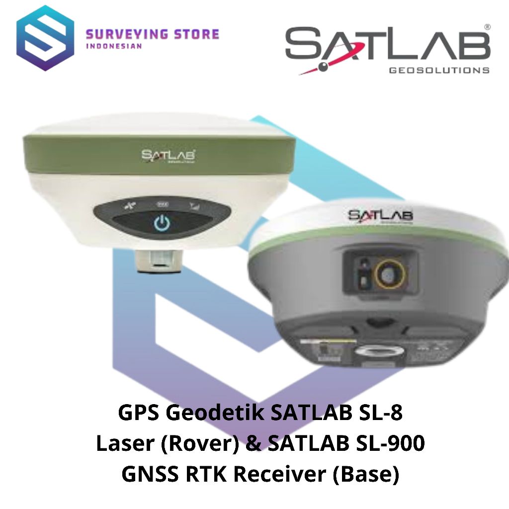 Jual GPS Geodetik SATLAB SL-8 Laser (Rover) & SATLAB SL-900 GNSS RTK ...