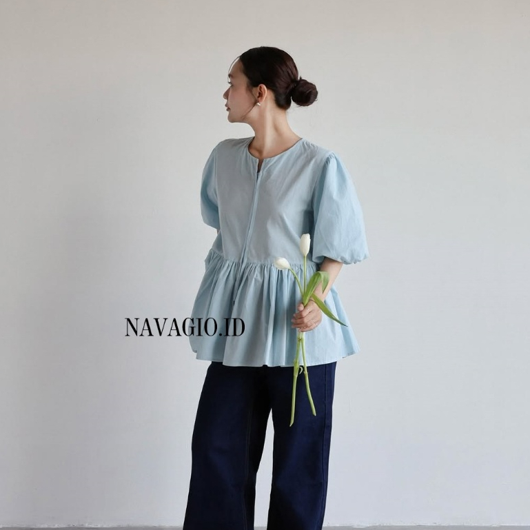 Jual Orre Top / Korean blouse / atasan wanita / Blouse Lengan balon ...