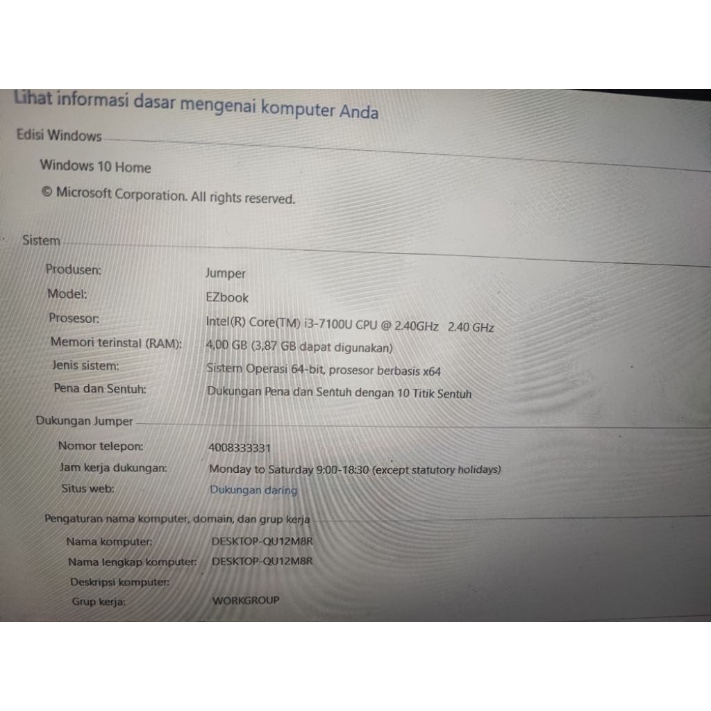 Jual fujitsu r727 core i3 gen 7 ram 4gb ssd 512gb minus baterai dan ...