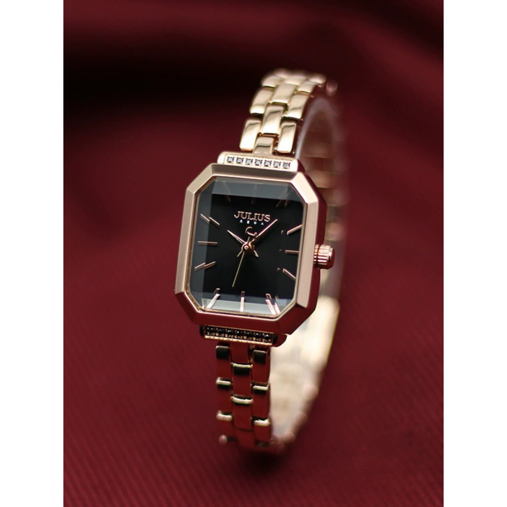 Jual Jam Tangan Julius Wanita Elegan Rantai Kotak Korea Original JA ...