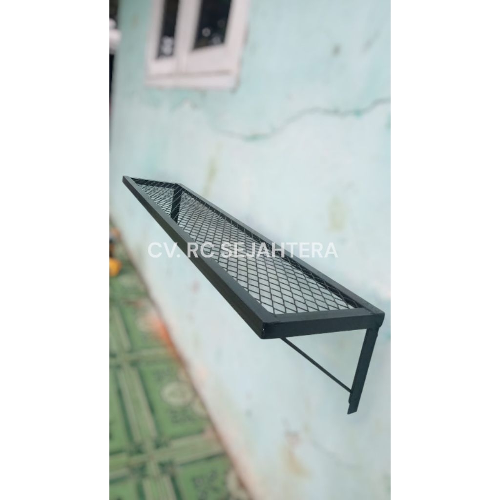 Jual rak dinding rak ambalan rak pot tanaman bunga expanded metal rak ...